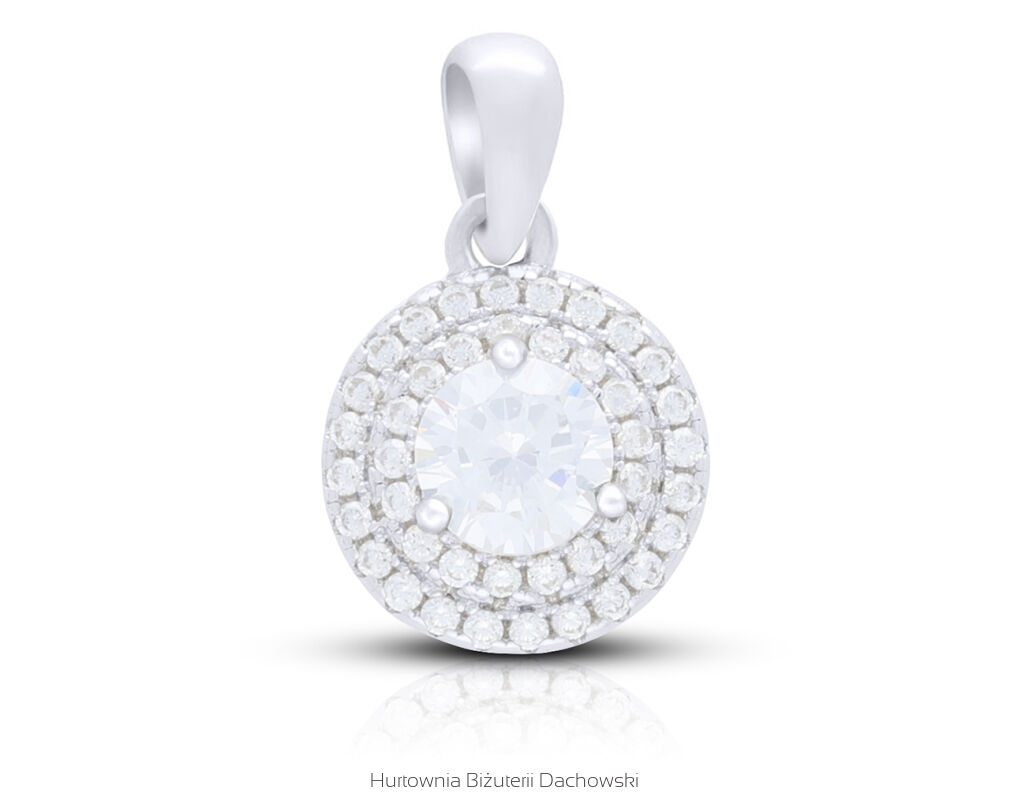 Zawieszka srebrna z cyrkoniami pr.925