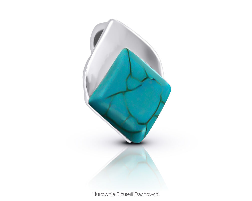 Zawieszka srebrna z naturalnym turkusem