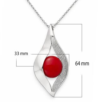 Zawieszka wisiorek srebrna 925 z koralem - 3