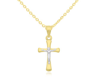 Złoty krzyżyk 585 z wizerunkiem Jezusa - 3