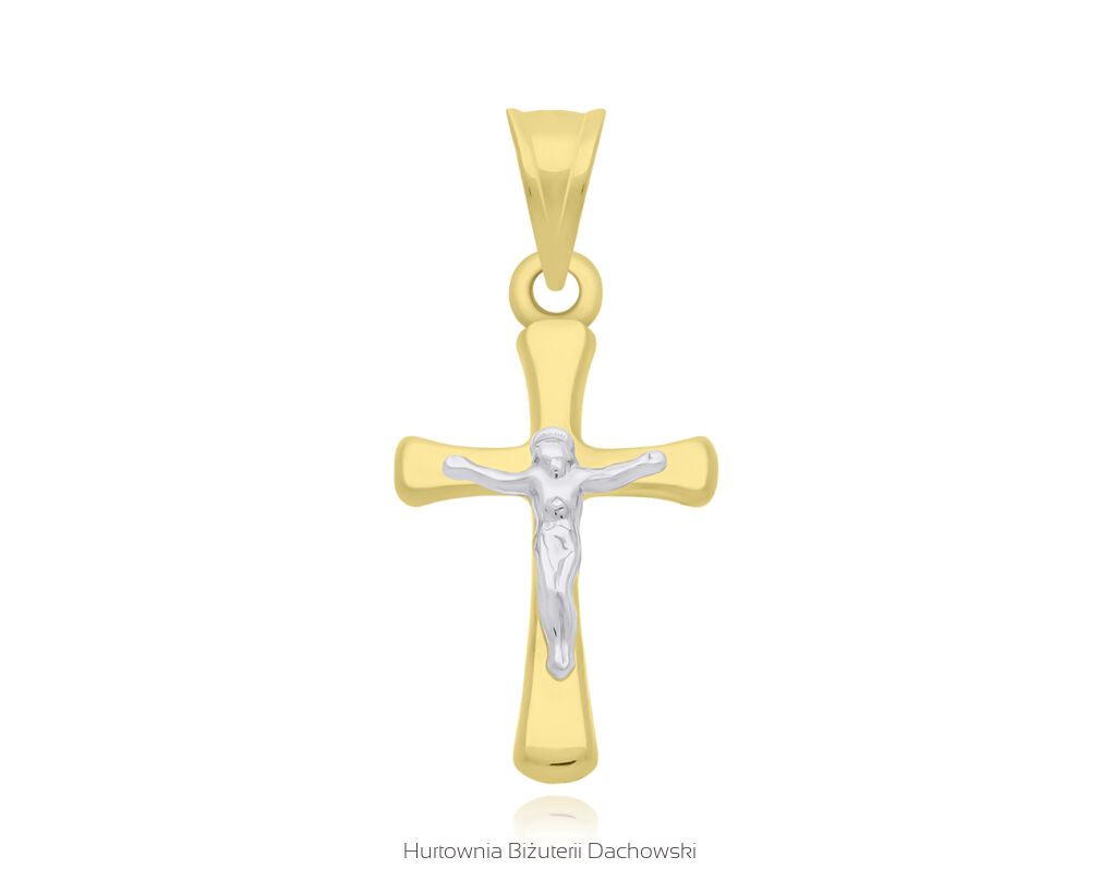 Złoty krzyżyk 585 z wizerunkiem Jezusa