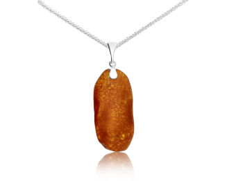 Zawieszka srebrna z naturalnym bursztynem pr.925 - 3