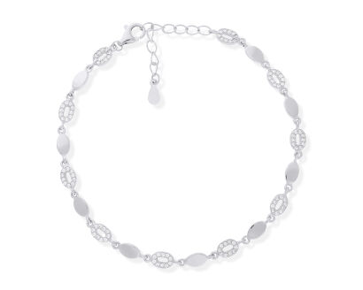 Bransoletka srebrna z cyrkoniami pr.925