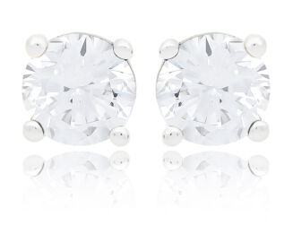 Kolczyki srebrne z cyrkonią na sztyfcie pr.925 - 2