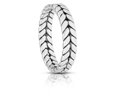 Pierścionek srebrny gładki pr.925