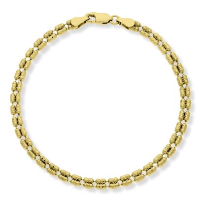 Bransoletka srebrna 925 pozłacana baryłki