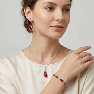 Zawieszka srebrna 925 z koralem - 2