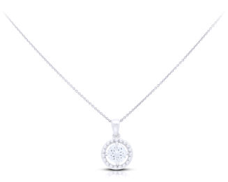 Zawieszka srebrna okrągła z cyrkonią pr.925 - 2