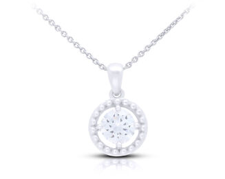 Zawieszka srebrna okrągła z cyrkonią pr.925 - 3