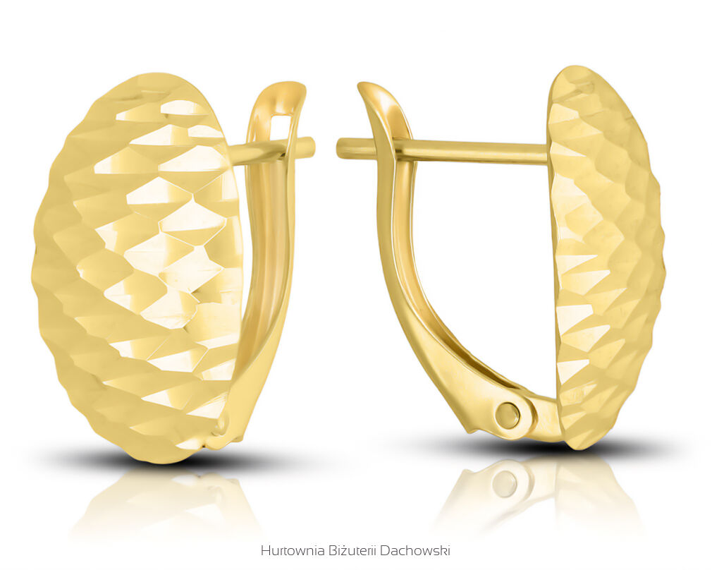 Złote kolczyki angielskie błyszczące pr.585