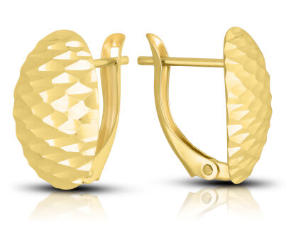 Złote kolczyki angielskie błyszczące pr.585