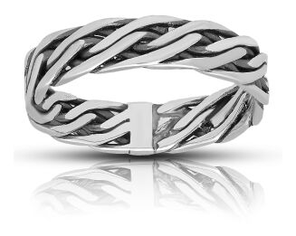 Pierścionek srebrny obrączka pr.925 - 2