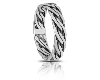 Pierścionek srebrny obrączka pr.925