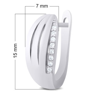 Kolczyki srebrne 925 z cyrkoniami angielskie - 2