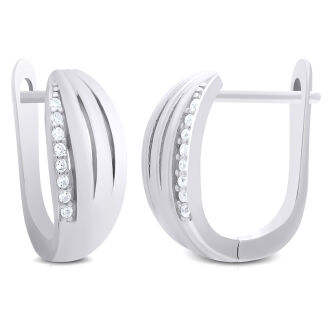 Kolczyki srebrne 925 z cyrkoniami angielskie - 3