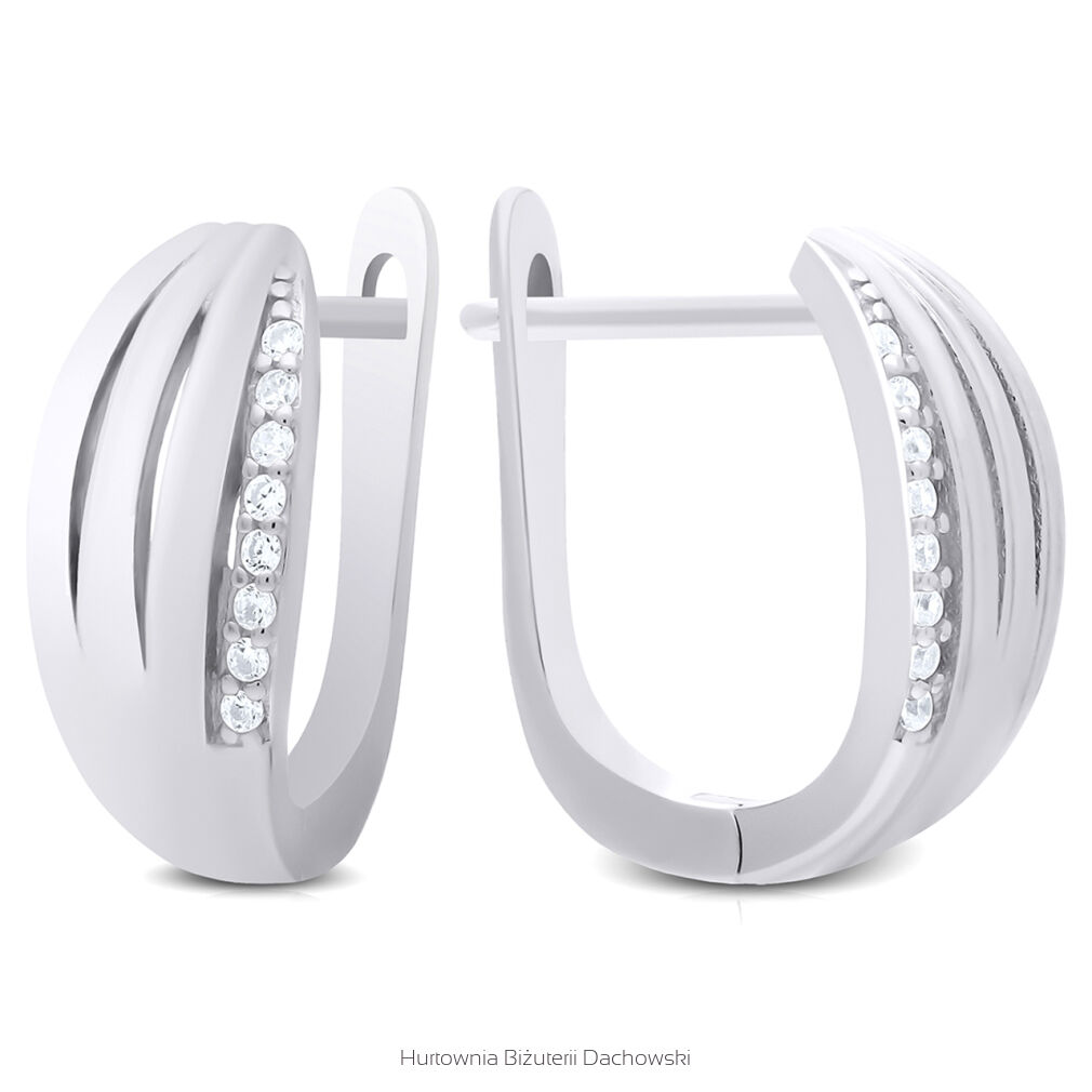 Kolczyki srebrne 925 z cyrkoniami angielskie