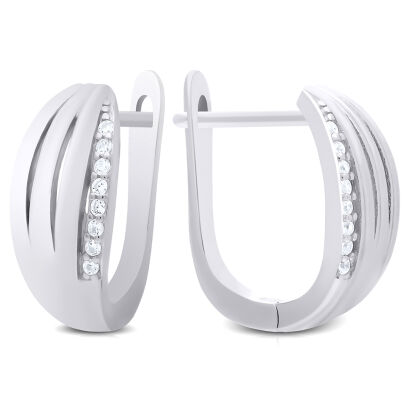 Kolczyki srebrne 925 z cyrkoniami angielskie