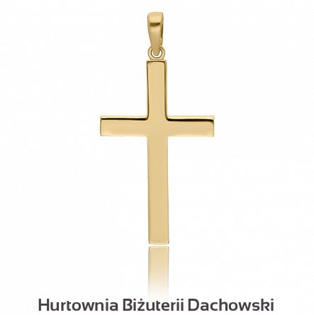 Zawieszka krzyżyk złota gładka polerowana