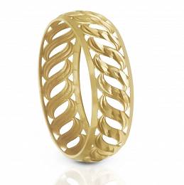 Złoty pierścionek pr.585 o oryginalnym wzorze