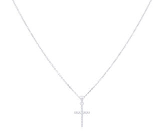 Srebrny krzyżyk z cyrkoniami pr.925 - 2