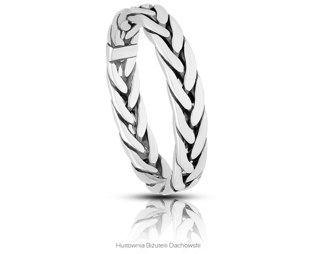 Pierścionek srebrny gładki pr.925