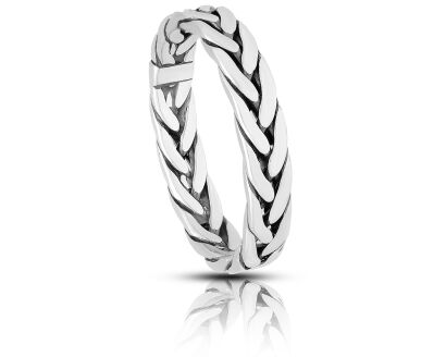 Pierścionek srebrny gładki pr.925