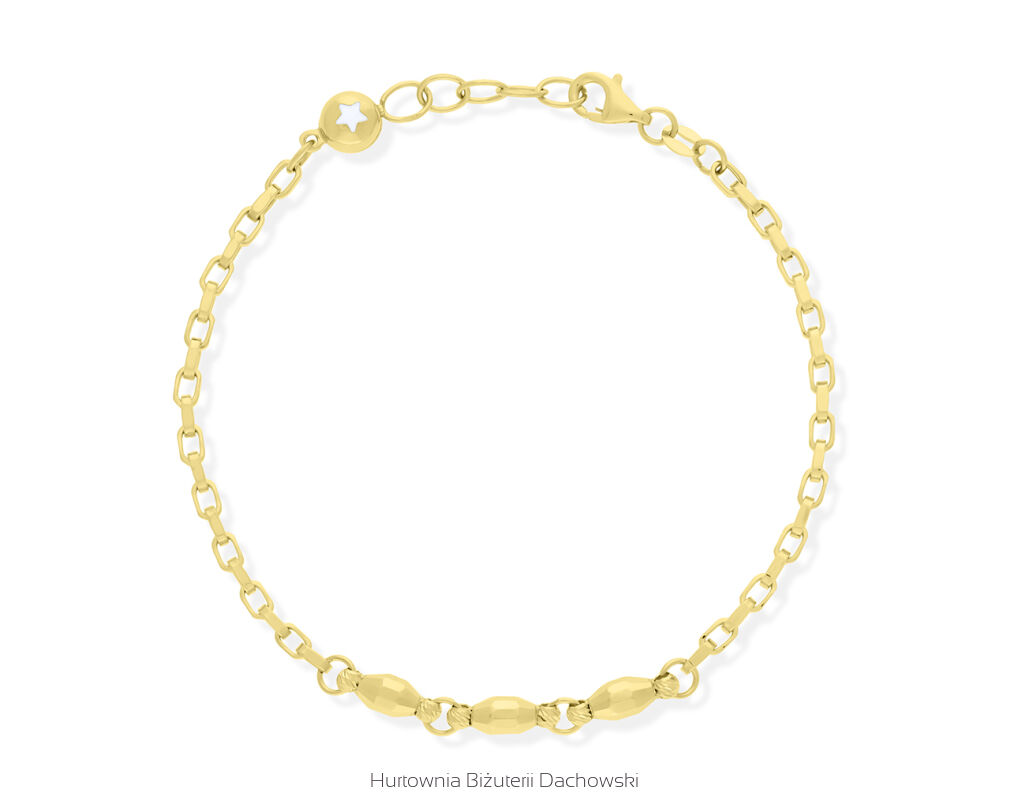 Złota bransoletka diamentowana pr.585