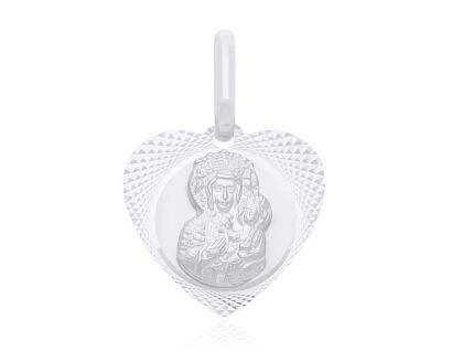 Medalik Srebrny Serce Matka Boska pr.925