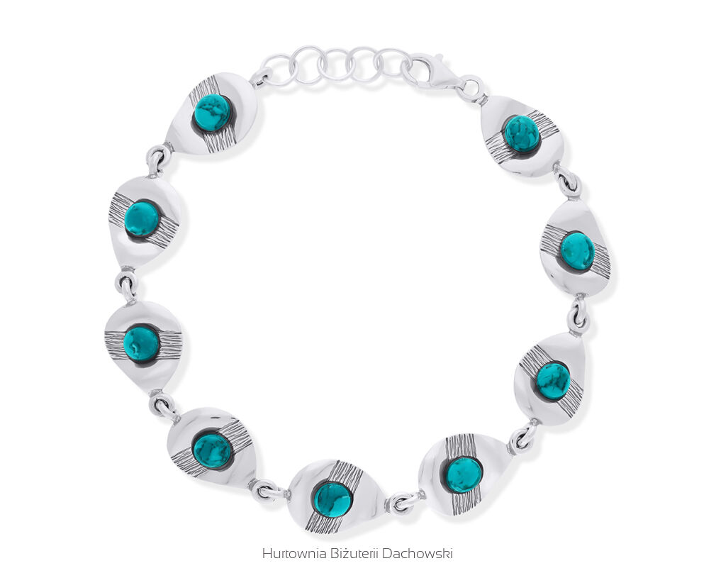 Bransoletka srebrna z chryzakolą pr.925