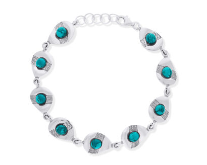 Bransoletka srebrna z chryzakolą pr.925