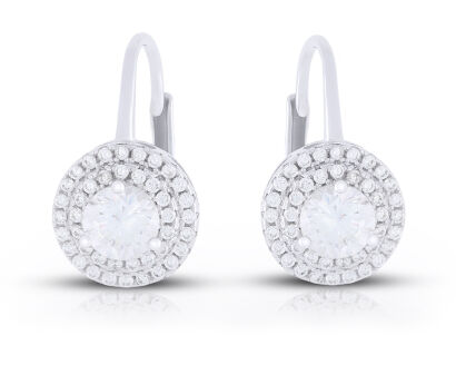 Kolczyki srebrne wiszące z cyrkoniami pr.925