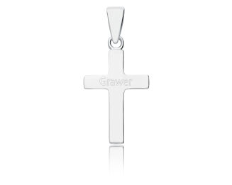 Srebrny krzyżyk z niebieskim opalem pr.925 - 4