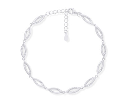 Bransoletka srebrna zdobiona cyrkoniami pr.925