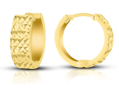 Kolczyki koła złote 585 błyszczące szerokie