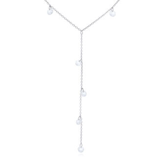 Naszyjnik srebrny krawatka wiszące cyrkonie pr.925 - 2