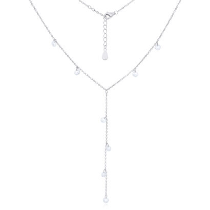 Naszyjnik srebrny krawatka wiszące cyrkonie pr.925