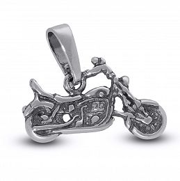 Zawieszka srebrna w kształcie motocykla