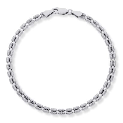 Bransoletka srebrna 925 podwójne baryłki blask