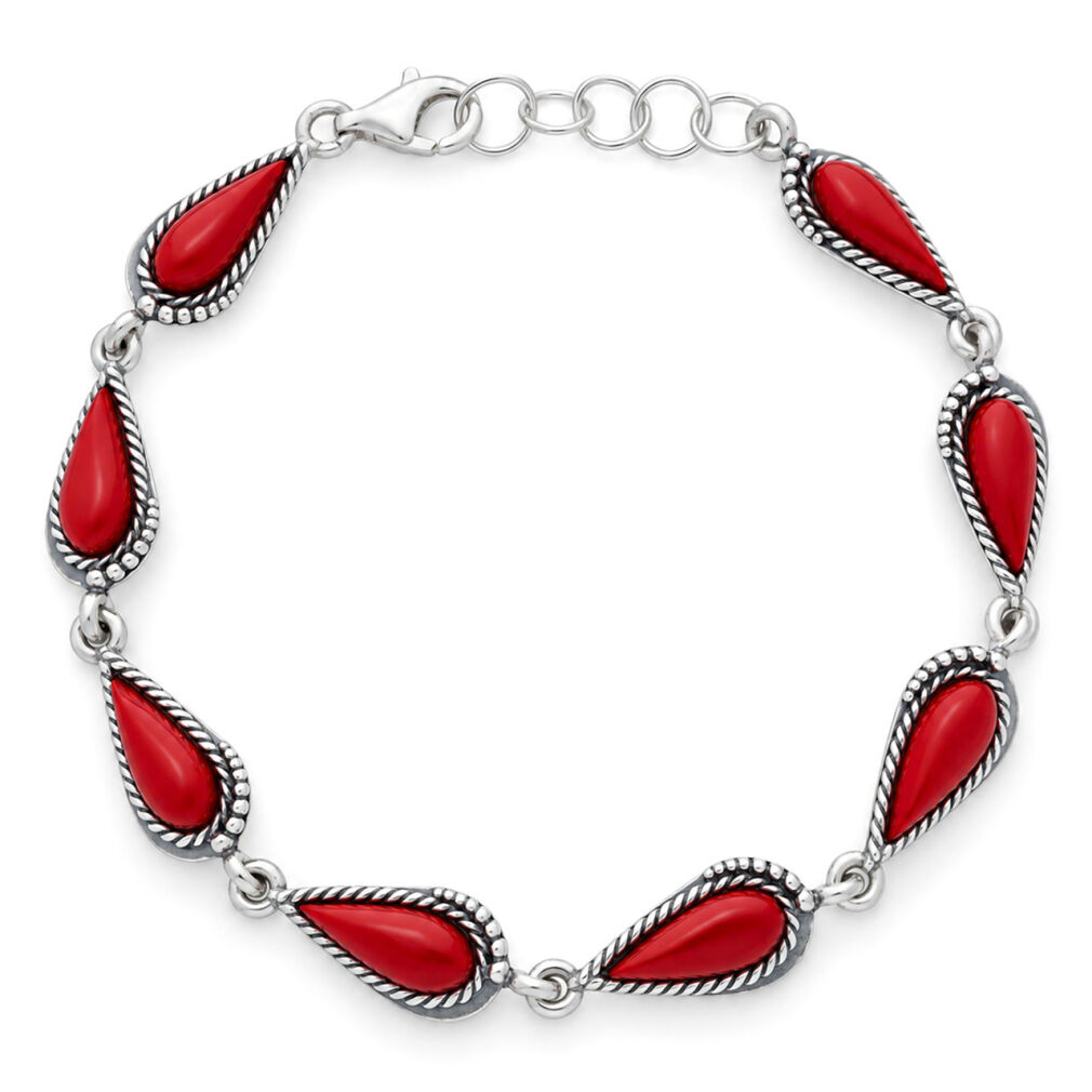 Bransoletka srebro 925 Koral Krople
