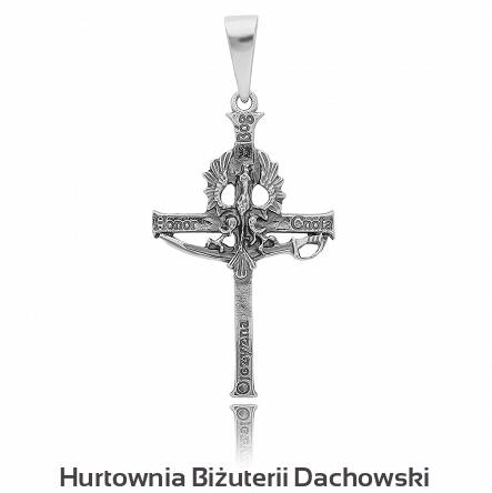 Krzyżyk srebrny patriotyczny Bóg,Honor,Ojczyzna
