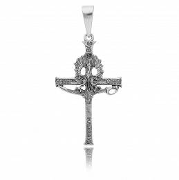 Krzyżyk srebrny patriotyczny Bóg,Honor,Ojczyzna