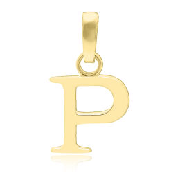 Złota zawieszka literka P pr.585