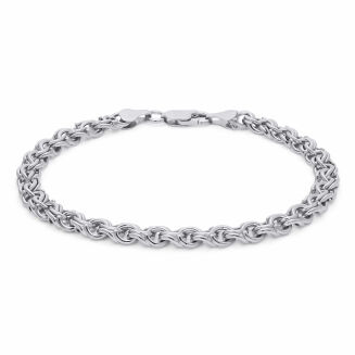 Bransoletka srebrna męska gruba Garibaldi pr.925 - 3