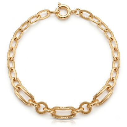 Złota bransoletka 585 elegancka masywna
