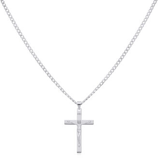 Srebrny krzyż z wizerunkiem Jezusa pr.925 - 2