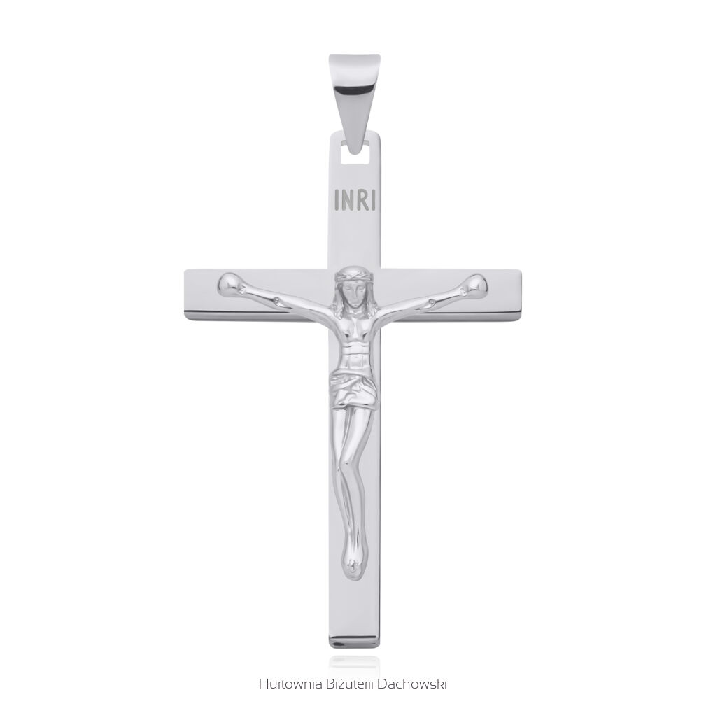 Srebrny krzyż z wizerunkiem Jezusa pr.925