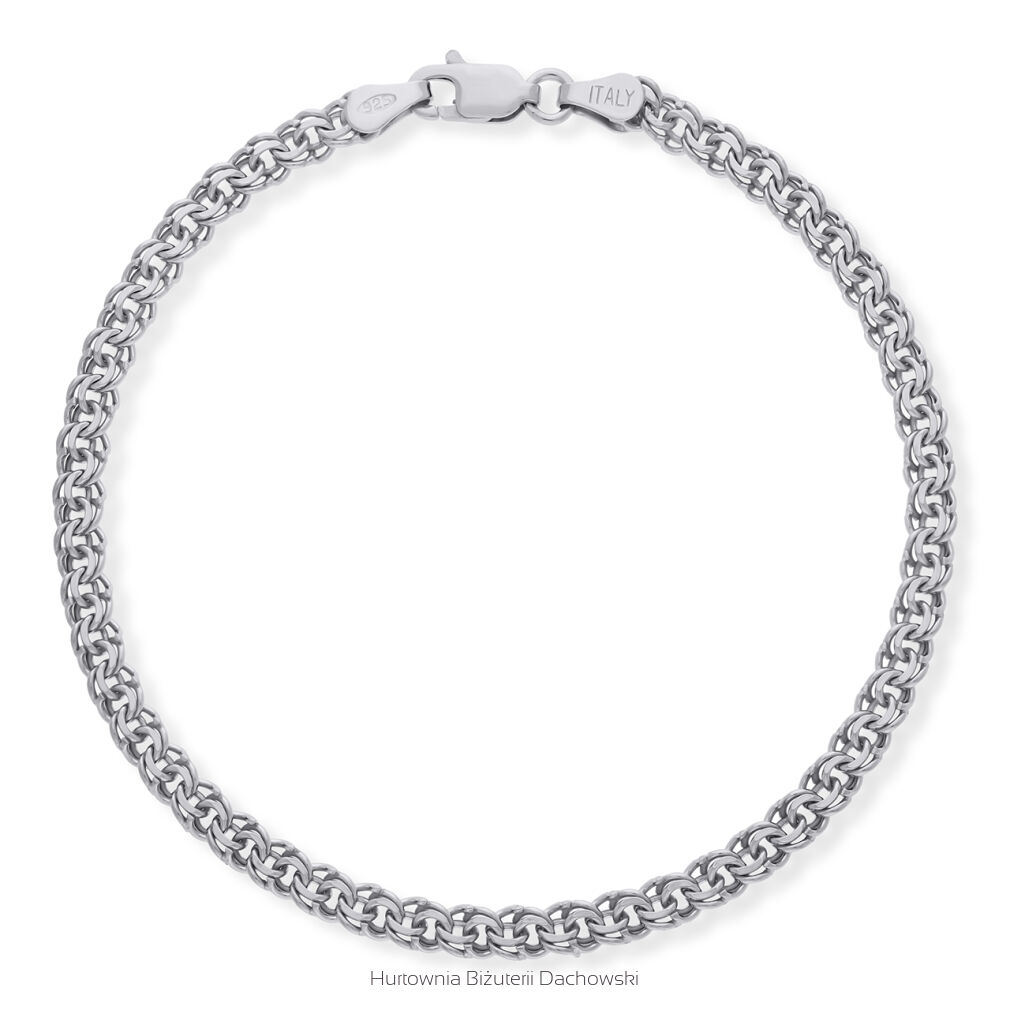 Bransoletka srebrna splot Garbaldi pr.925