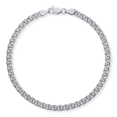 Bransoletka srebrna splot Garbaldi pr.925