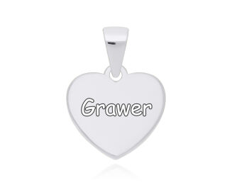 Zawieszka srebrna serce gładkie pod grawer pr.925 - 4