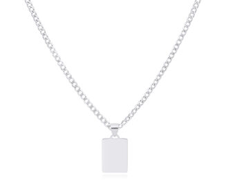 Zawieszka srebrna gładka blaszka pr.925 - 3
